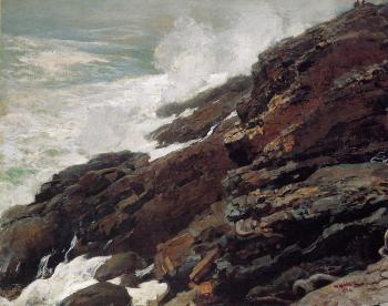 Winslow Homer : High Cliff, Coast of Maine II